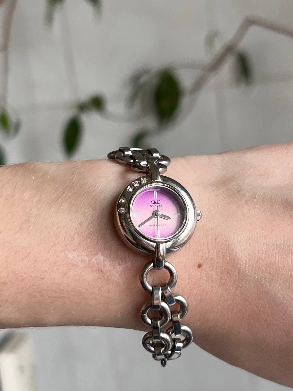Japanese Brand × Vintage Vintage Pink Japanese style futuristic Link ⛓ Metal Watch Size ONE SIZE - 10 Thumbnail