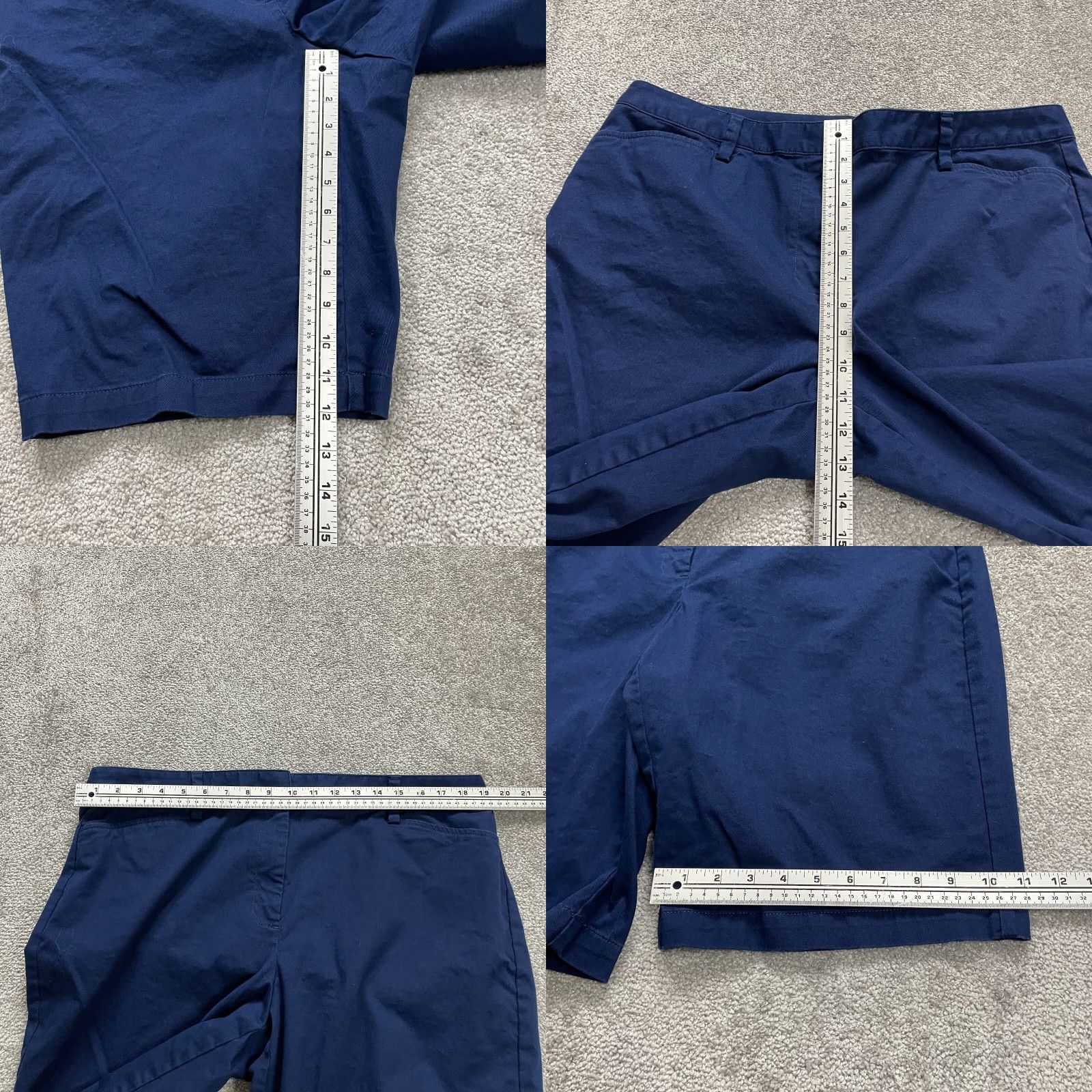 Lands' End VINTAGE Lands' End Women's Chino Shorts Size 16 Casual Cotton Spandex Navy Blue Mid Rise 12in Inseam Size 38" / US 16 / IT 52 - 8 Thumbnail