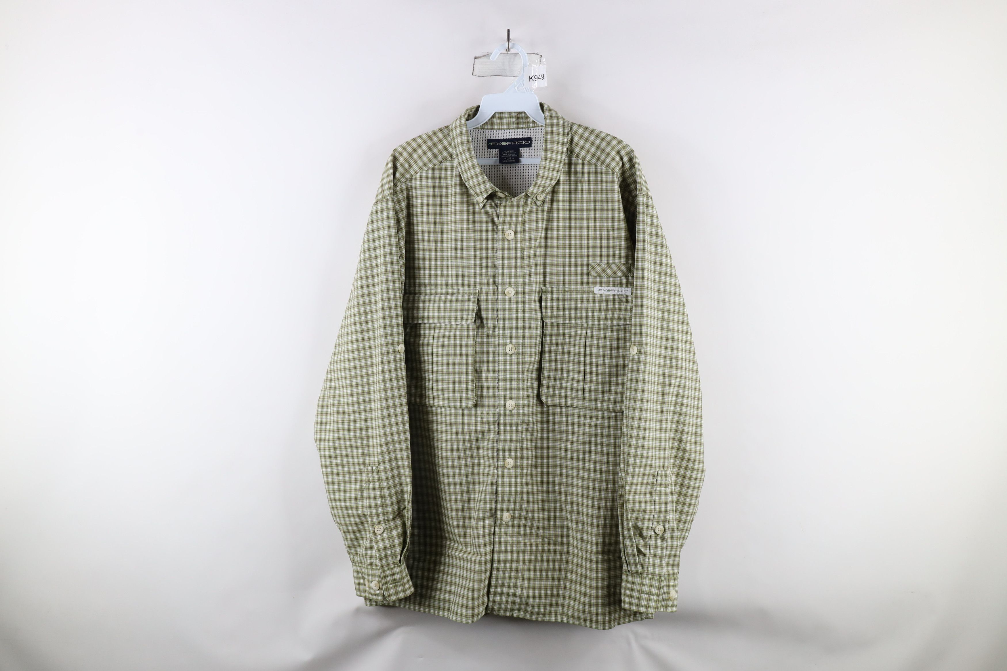 ExOfficio × Vintage ExOfficio Out Double Pocket Collared Button Down Shirt Plaid Size US L / EU 52-54 / 3 - 1 Thumbnail