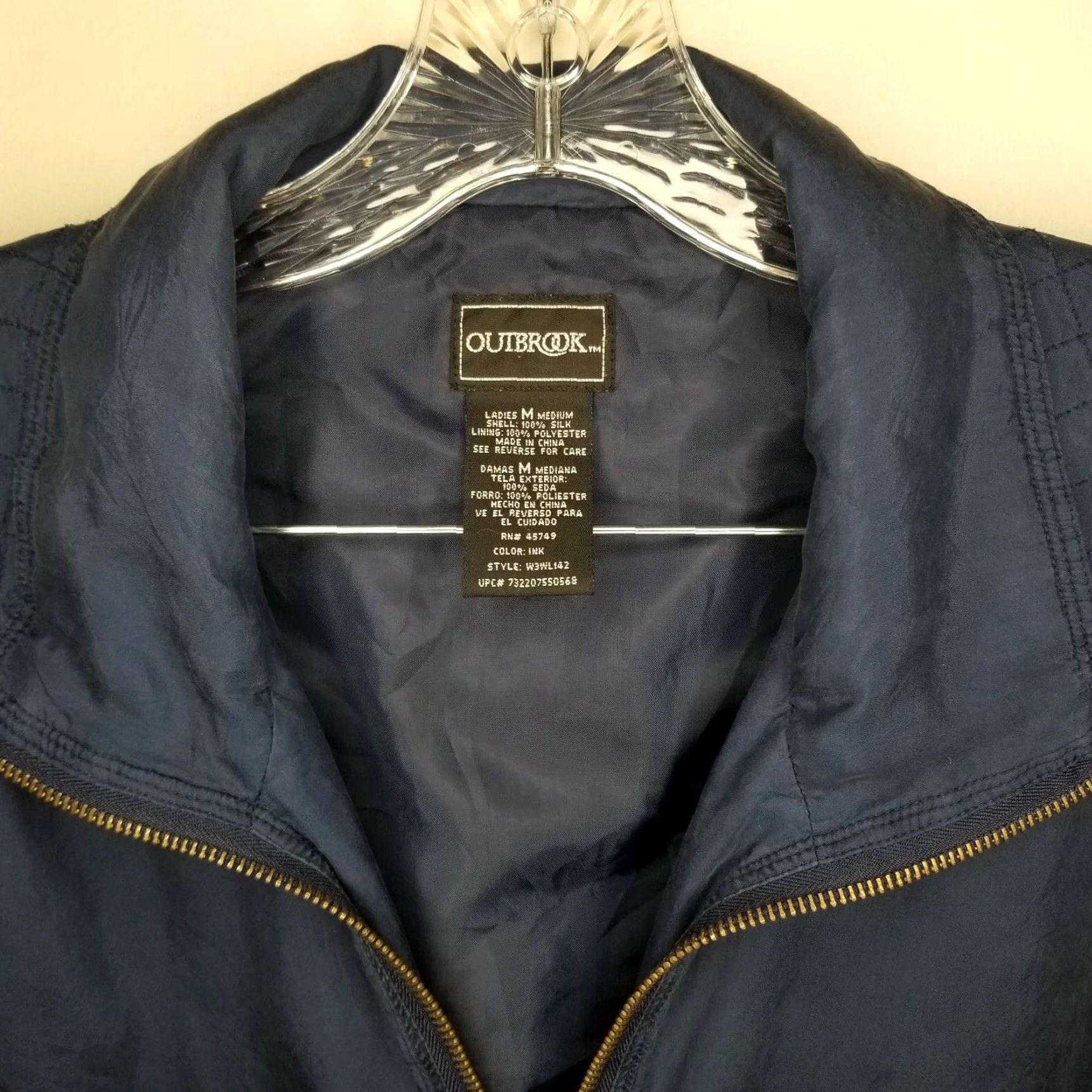 Vintage OutBrook Women's Blue Long Sleeve Full Zip Light Jacket Size M Size M / US 6-8 / IT 42-44 - 4 Thumbnail