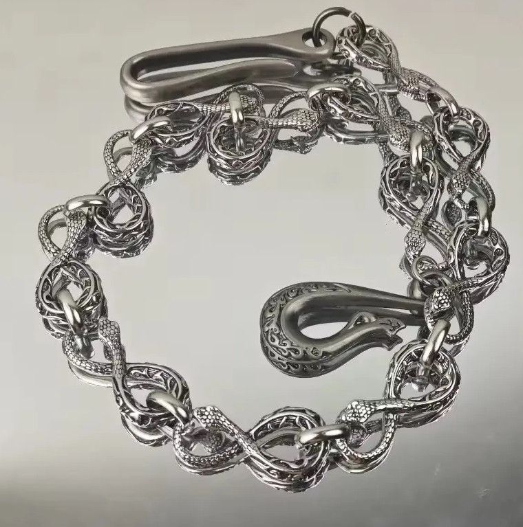 Jewelry Small Snake Retro Wallet Chain Size ONE SIZE - 4 Thumbnail