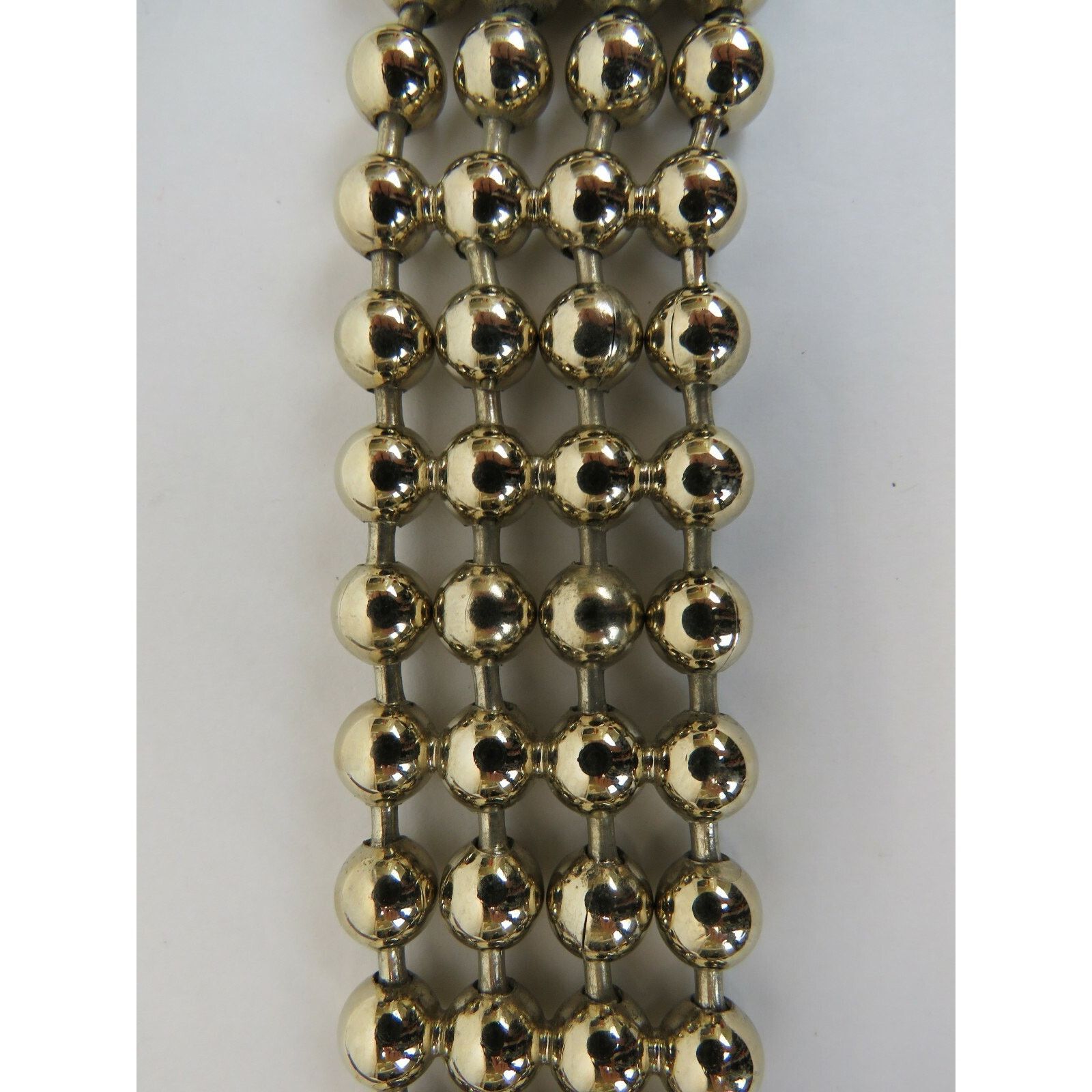 Versace VERSACE BEIGE LEATHER GOLD TONE CHAIN BUCKLE BELT 95 38 $1K Size ONE SIZE - 8 Thumbnail