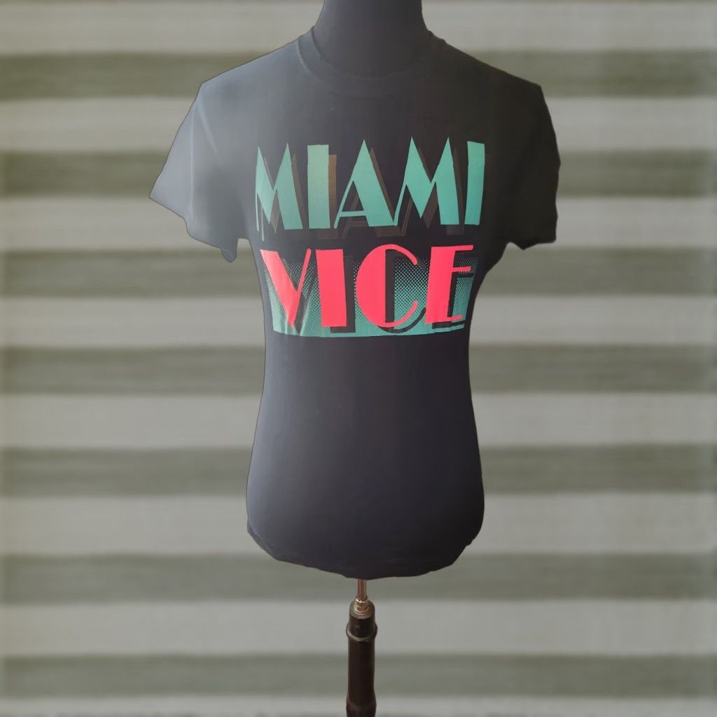 Gildan Miami Vice TV Show Logo Black Short Sleeve T-Shirt Size Small Size US S / EU 44-46 / 1 - 1 Preview