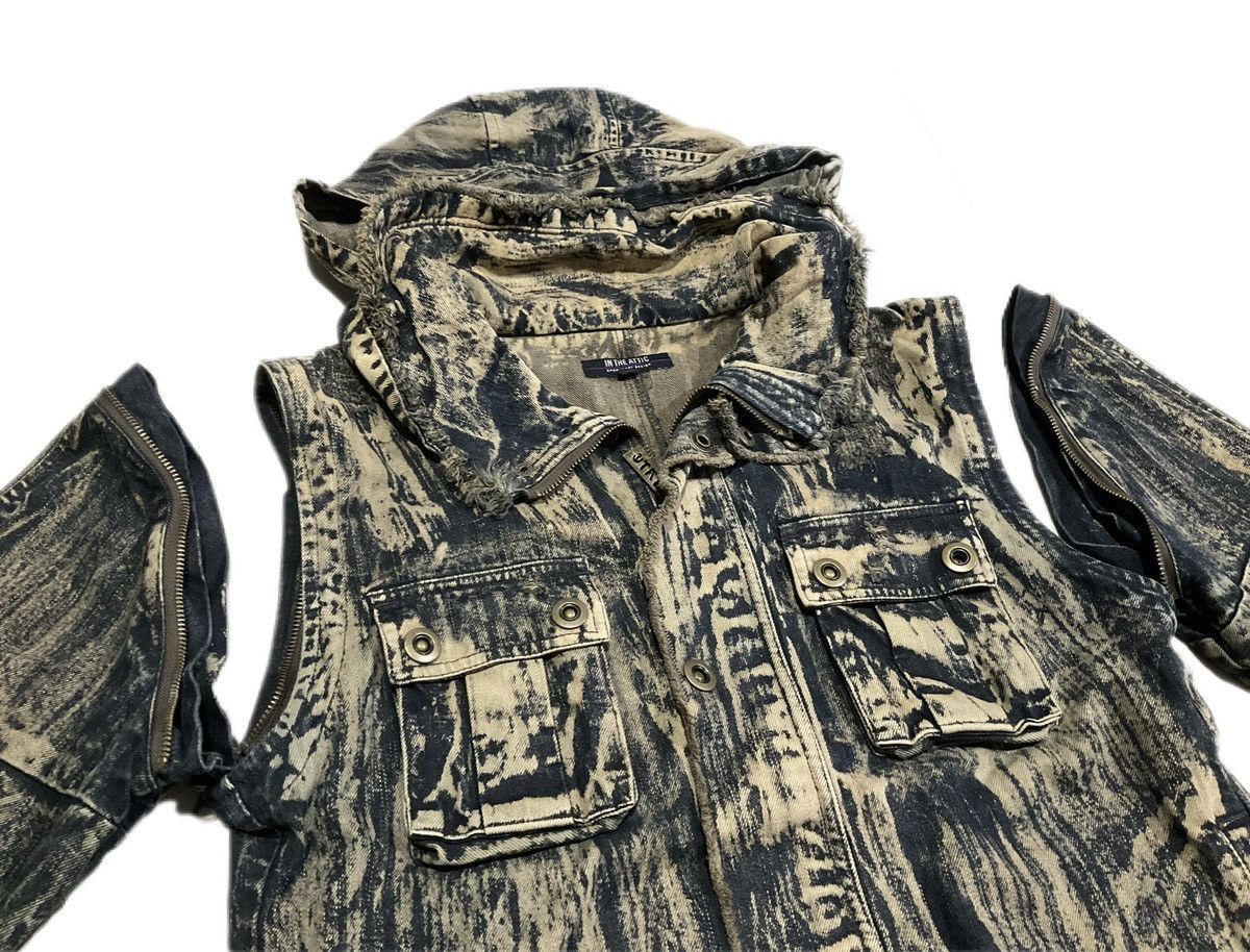 14th Addiction × If Six Was Nine × In The Attic 🔥Sick Y2K In The Attic Mud Wash Denim Jacket Hooded Size US L / EU 52-54 / 3 - 2 Thumbnail