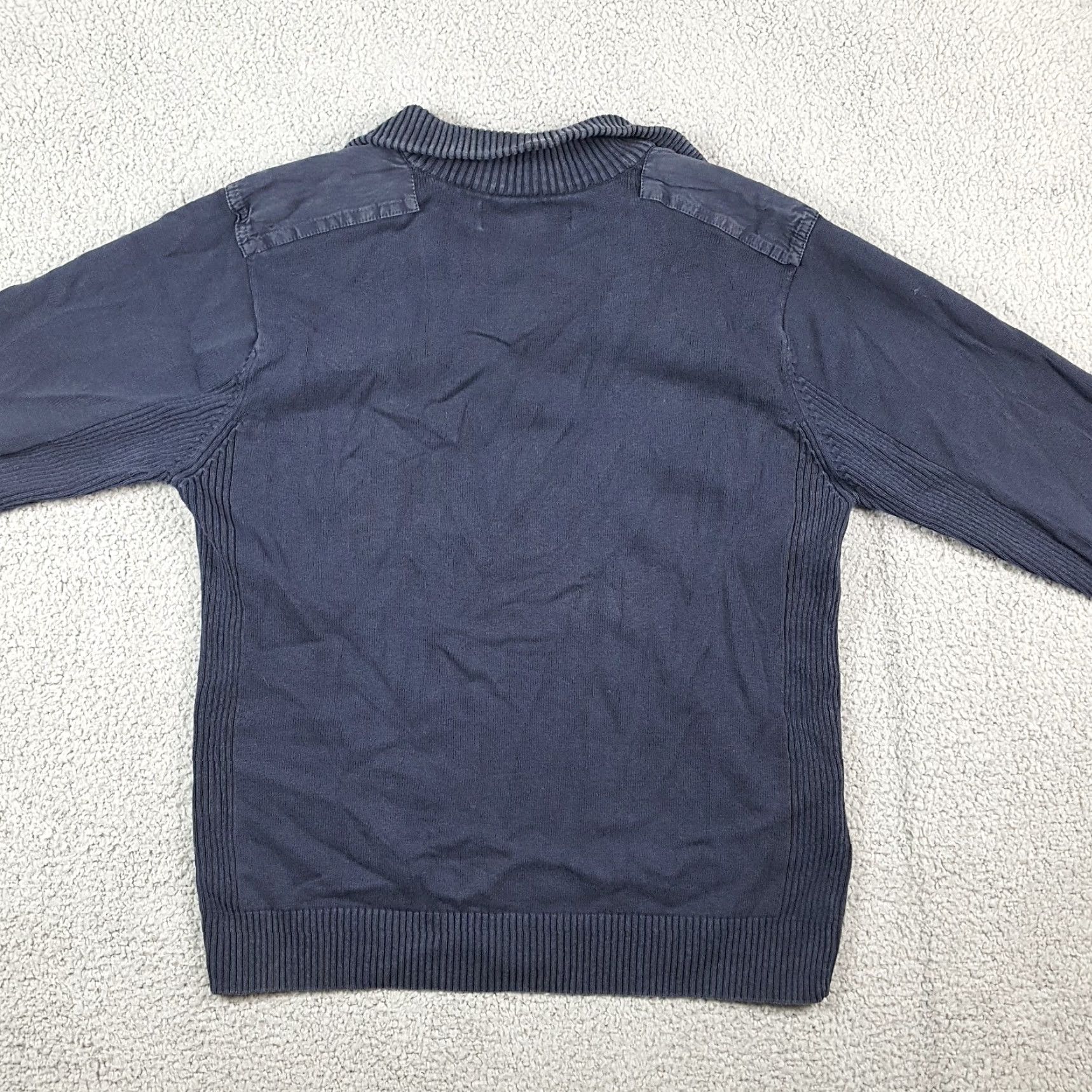 Oscar De La Renta VINTAGE Oscar de la Renta Sweater Knit Pullover Long Sleeve Crew Neck Pockets 90s Casual Men Medium Navy Blue Size US M / EU 48-50 / 2 - 4 Thumbnail