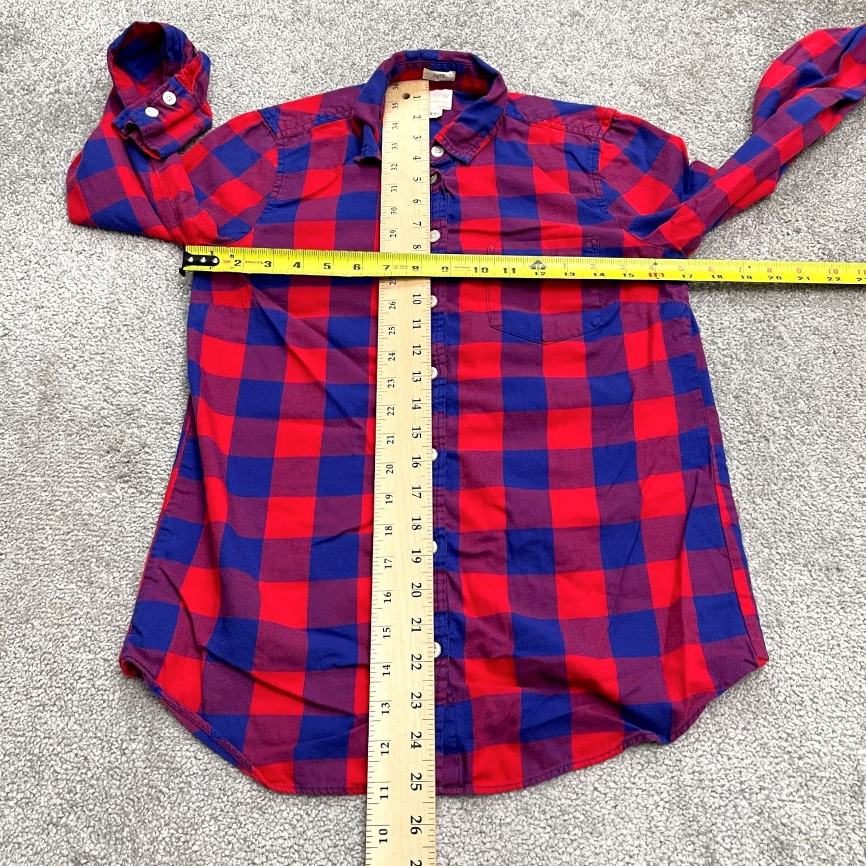 J.Crew J. Crew Button Down Shirt Womens XXS Blue Red Plaid Long Sleeve Cotton Boy Fit Size XXS / US 00 / IT 34 - 6 Thumbnail