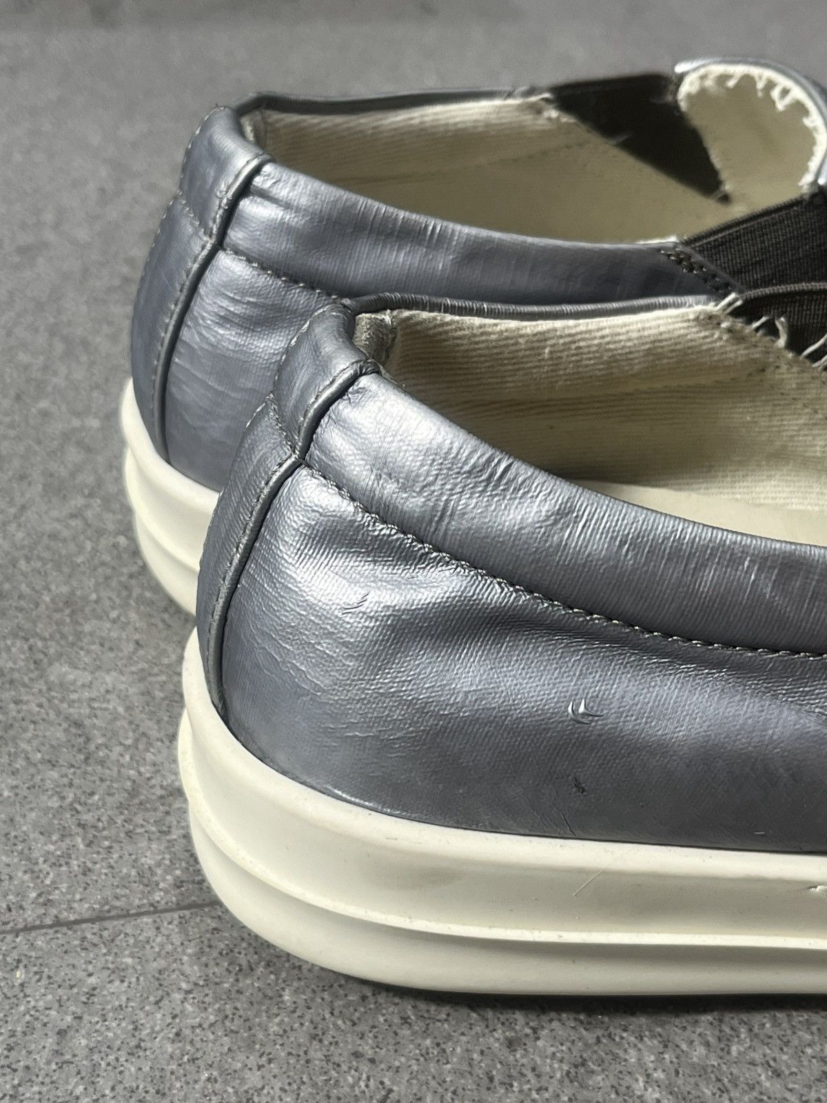Rick Owens Rick Owens DRKSHDW Cap Toe Slip On Sneakers Grey Size US 5.5 / EU 38 - 13 Thumbnail