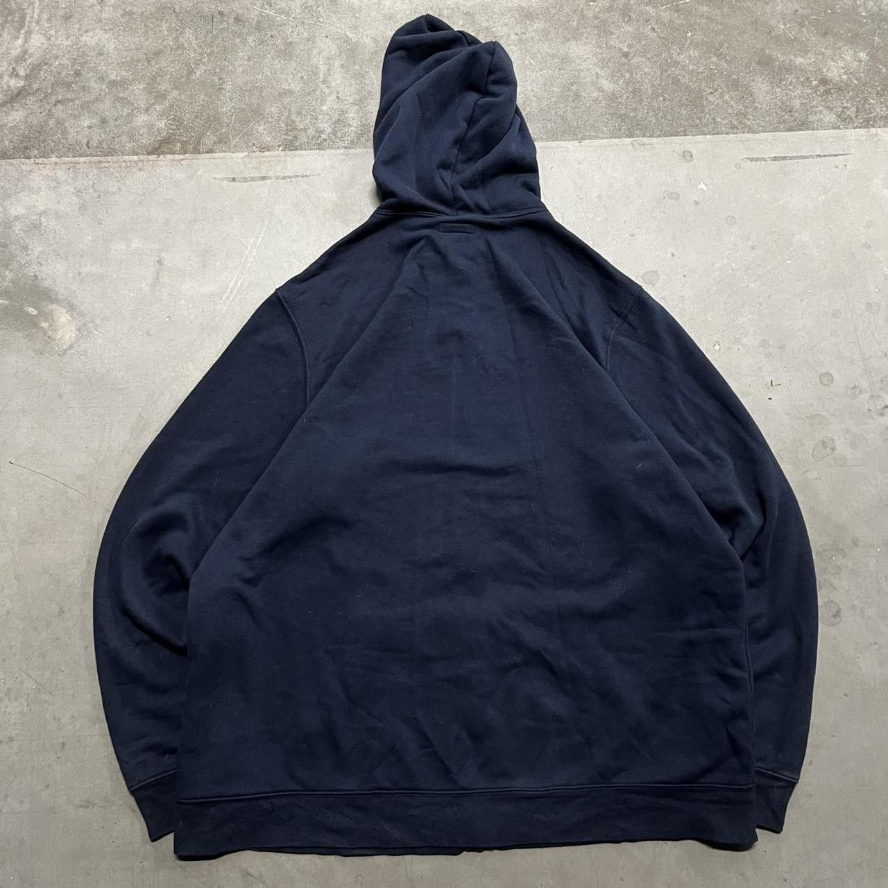 Japanese Brand × Vintage Vintage Y2K/2000s Blank Navy Blue Zipup Hoodie! Size US XXL / EU 58 / 5 - 2 Thumbnail