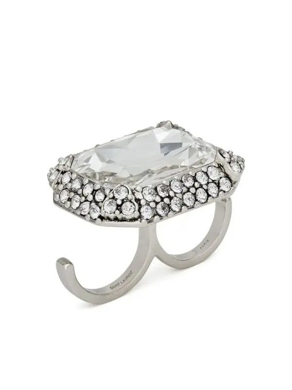 Saint Laurent Paris o1bcso1str0226 Size:08/Knuckle Duster Ring in Silver Size ONE SIZE - 1 Thumbnail