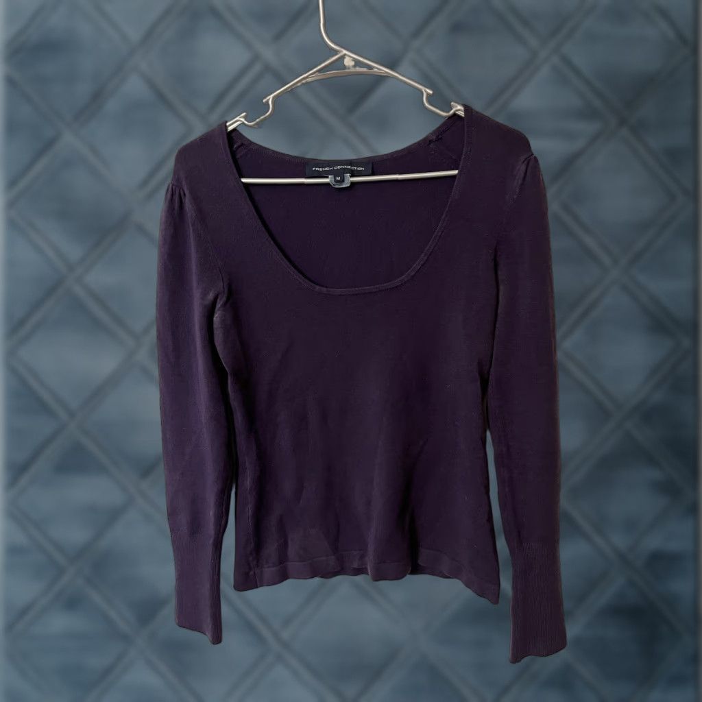 French Connection French Connection Purple Scoop Neck Sweater Size Medium Size M / US 6-8 / IT 42-44 - 1 Thumbnail