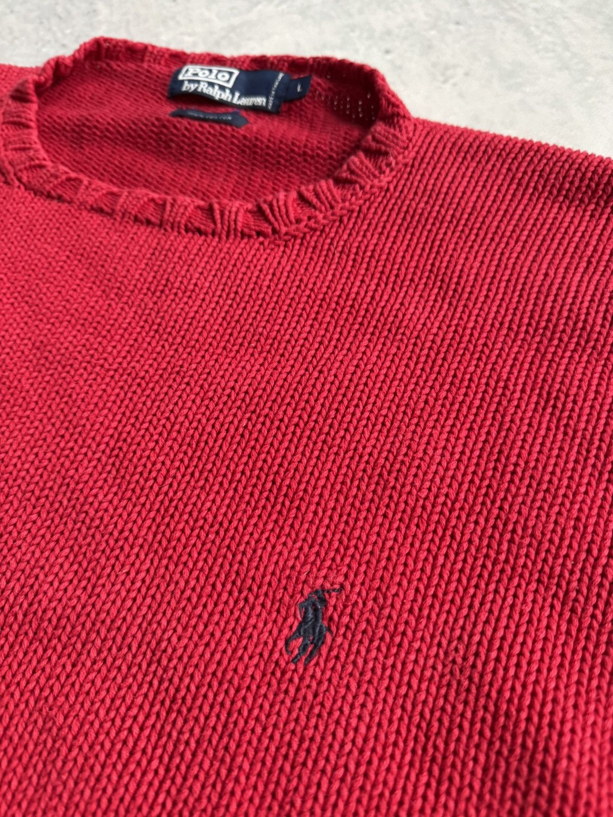 Polo Ralph Lauren 🔥AWESOME RED POLO RALPH LAUREN 00s KNITTED SWEATER Size US L / EU 52-54 / 3 - 5 Thumbnail