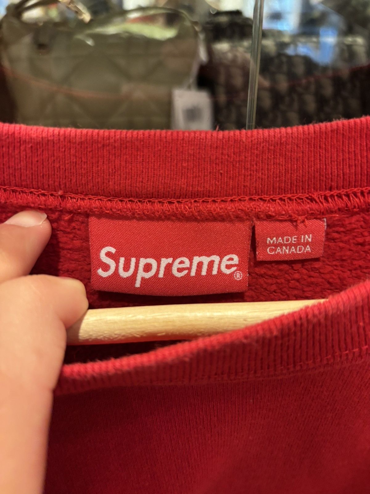 Supreme Supreme Cut Out Box Logo Crewneck Red Size US XL / EU 56 / 4 - 3 Thumbnail