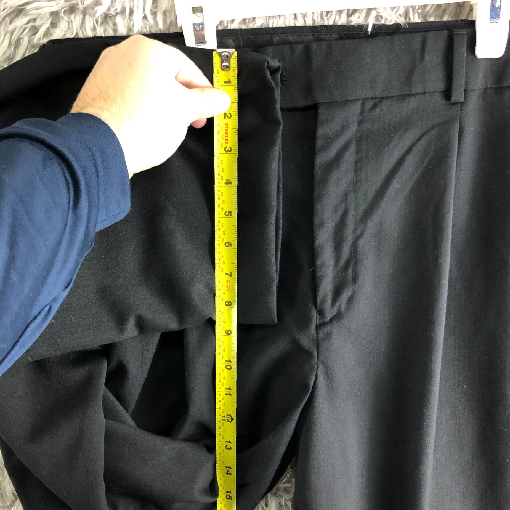 Stafford Stafford Classic Fit Pants 34x32 Mens Mid Rise Flat Front Black Straight Leg Dress Pants Size US 34 / EU 50 - 4 Thumbnail