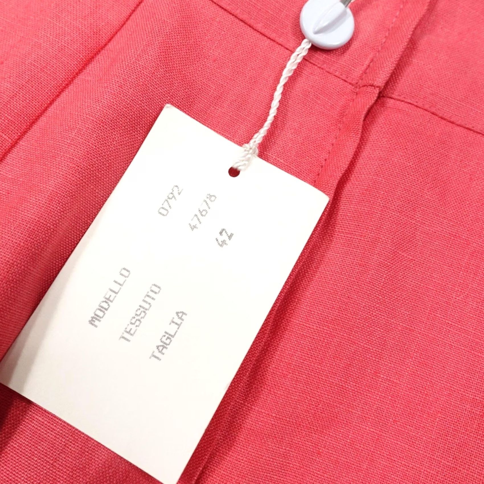 Valentino Valentino Miss V Skirt - Womens 8 Pink Linen Midi Pencil Size 30" / US 8 / IT 44 - 6 Thumbnail