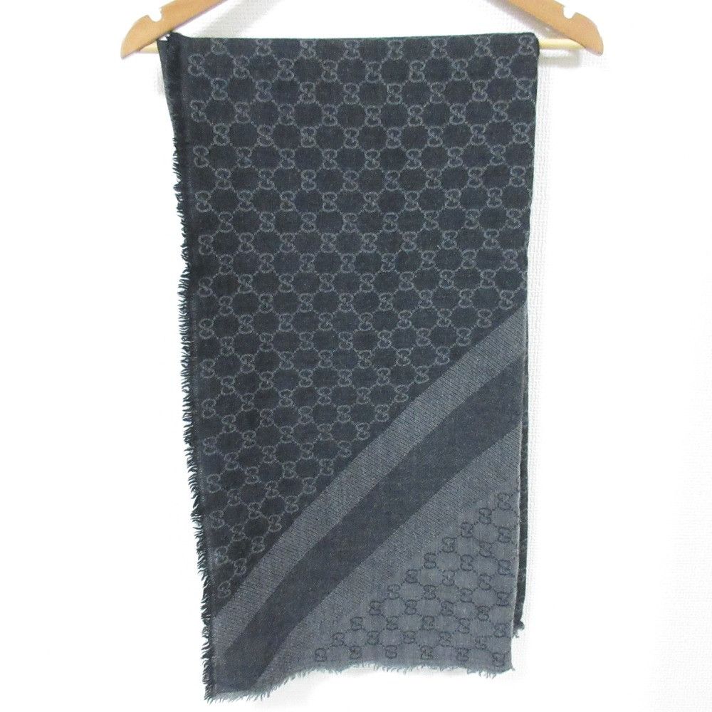Gucci Gucci Gucci GG Pattern Wool Silk Large Scarf Textile Shawl DUTY FREE for USA Size ONE SIZE - 1 Thumbnail
