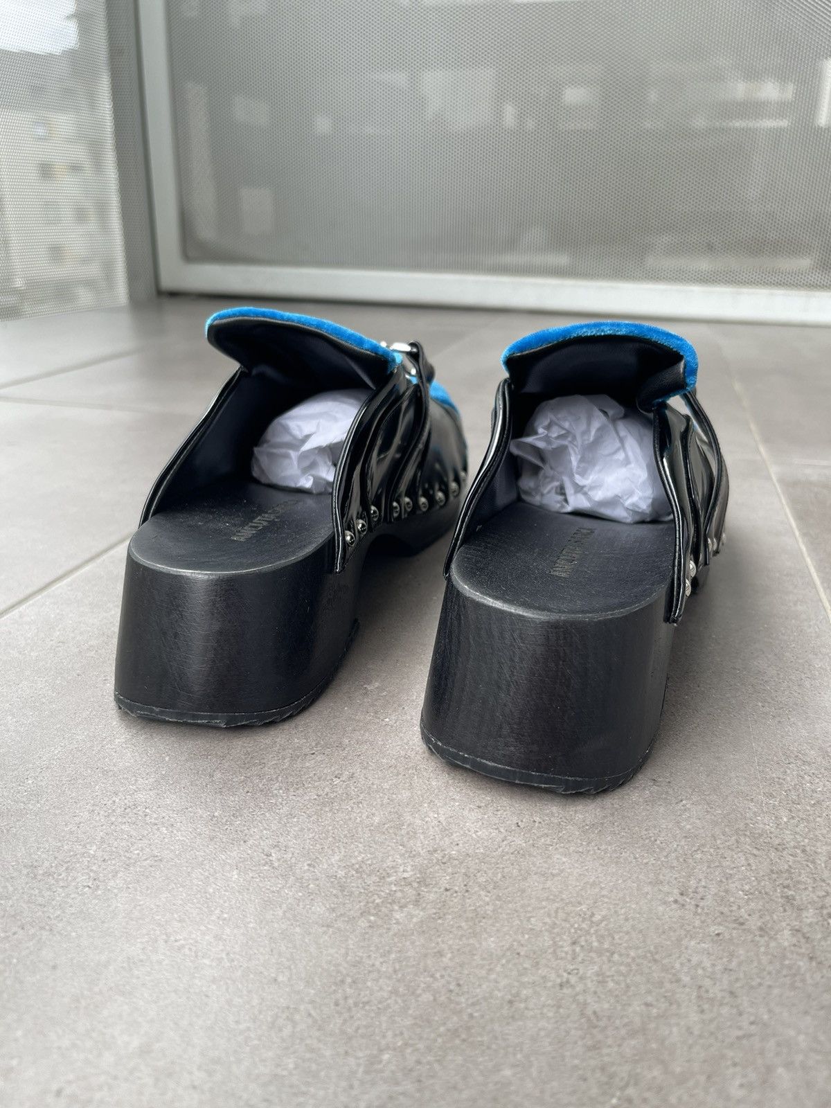Ancuta Sarca !DS! SS23 Ancuta Sarca Beetle Velvet Leather Trainer Clogs Size US 9 / IT 39 - 13 Thumbnail