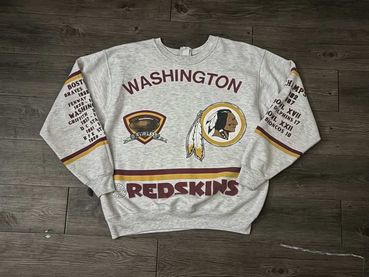 NFL Vintage 90s Washington Redskins Long Gone Crewneck xl Size US XL / EU 56 / 4 - 1 Thumbnail