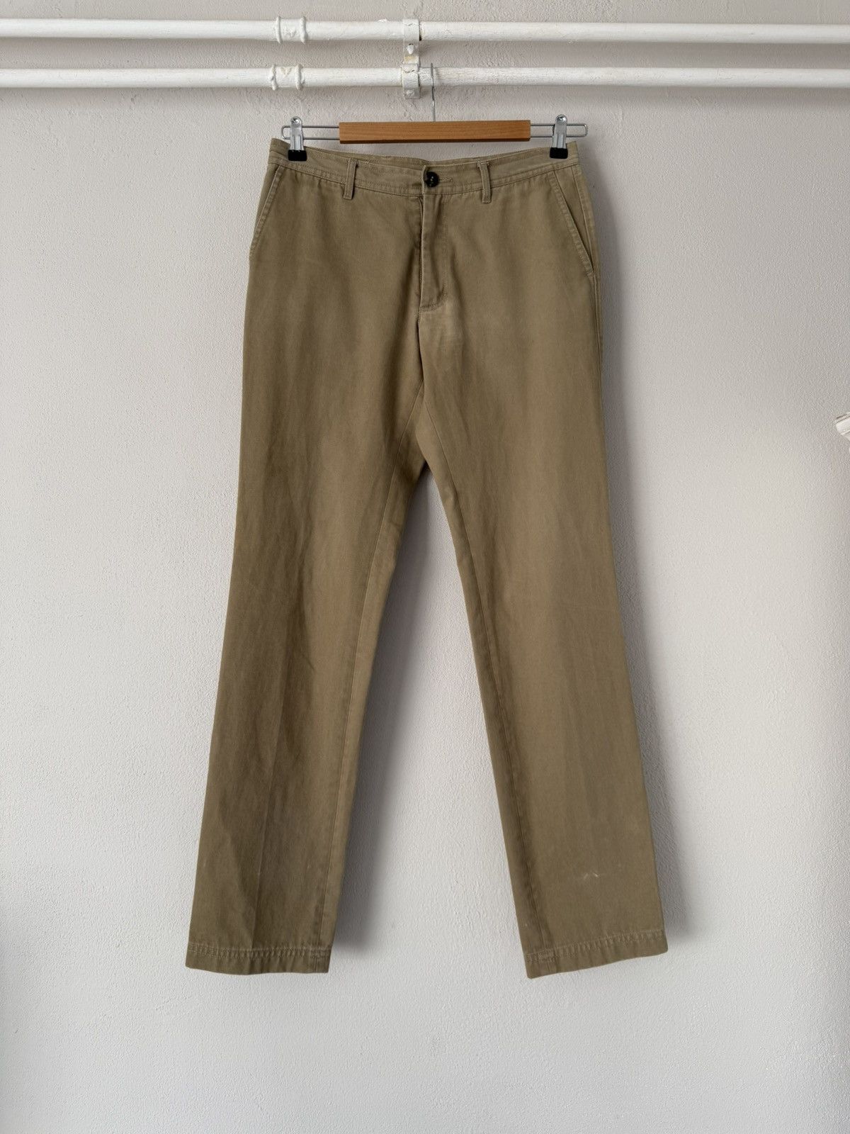 Dries Van Noten Khaki Twill Trousers Size US 32 / EU 48 - 1 Thumbnail