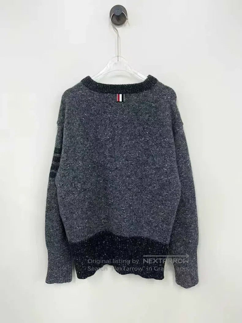 Thom Browne Thom Browne Grey and Black Colorblock Knit Sweater Size US XL / EU 56 / 4 - 2 Thumbnail