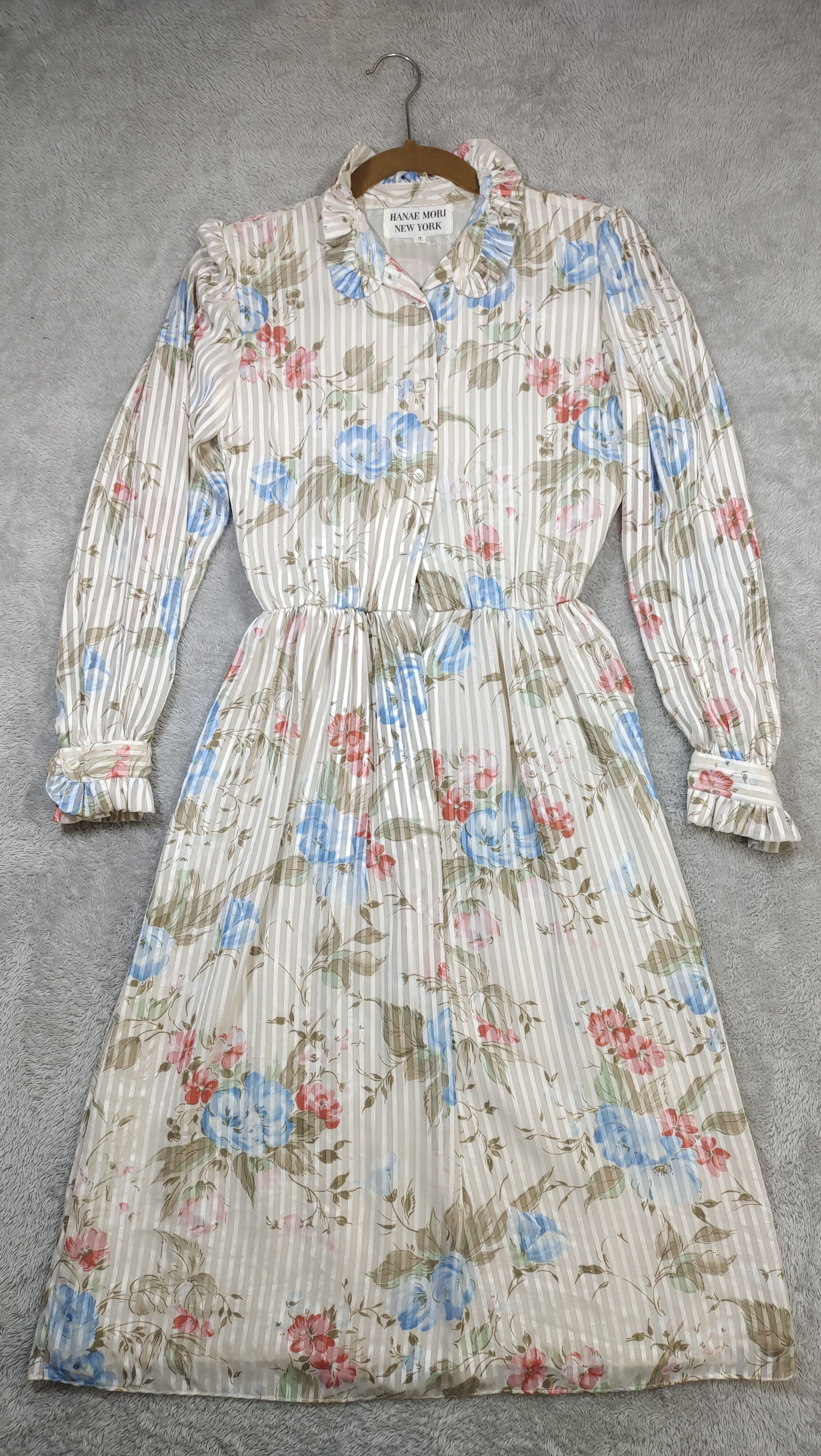 Comme des Garcons × Hanae Mori × Vintage HANAE MORI NEW YORK PLEATED MIDI DRESS Size S / US 4 / IT 40 - 1 Thumbnail