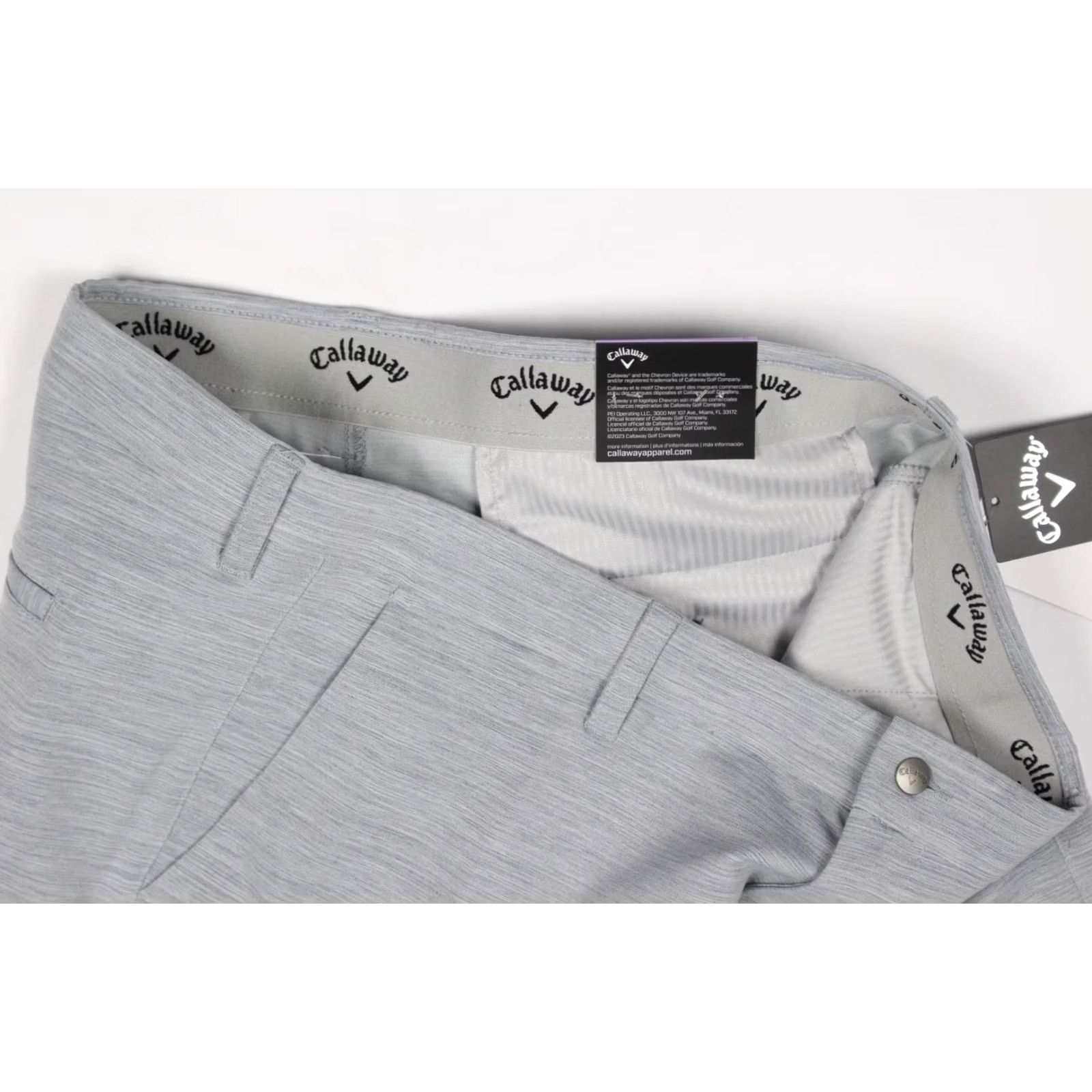 Callaway Callaway Mens 9" Flat Front Opti Dri Golf Shorts Size 38 Gray Heather Size US 38 / EU 54 - 5 Thumbnail