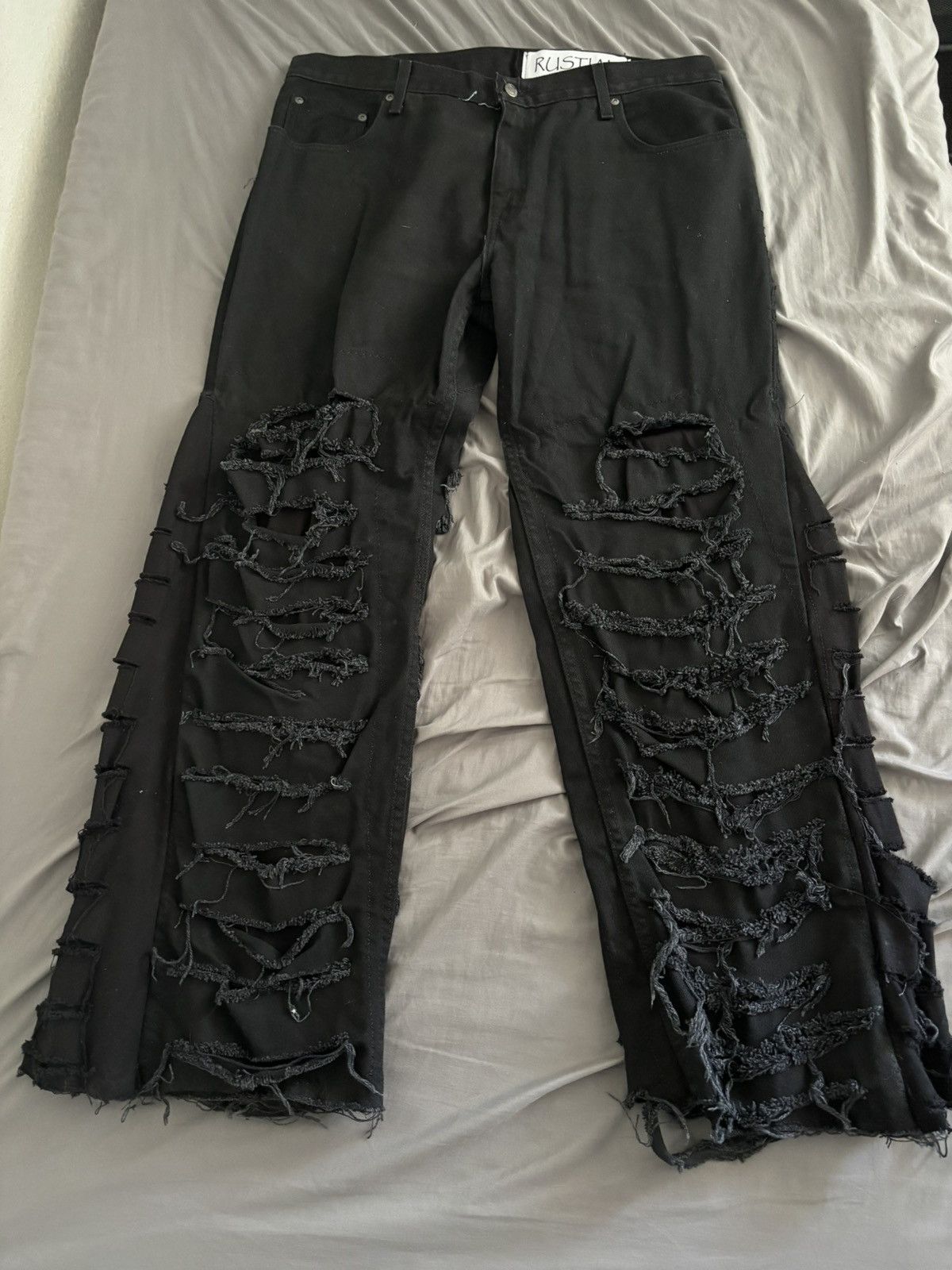 Other Distressed & Flared Black Denim Size US 38 / EU 54 - 1 Thumbnail