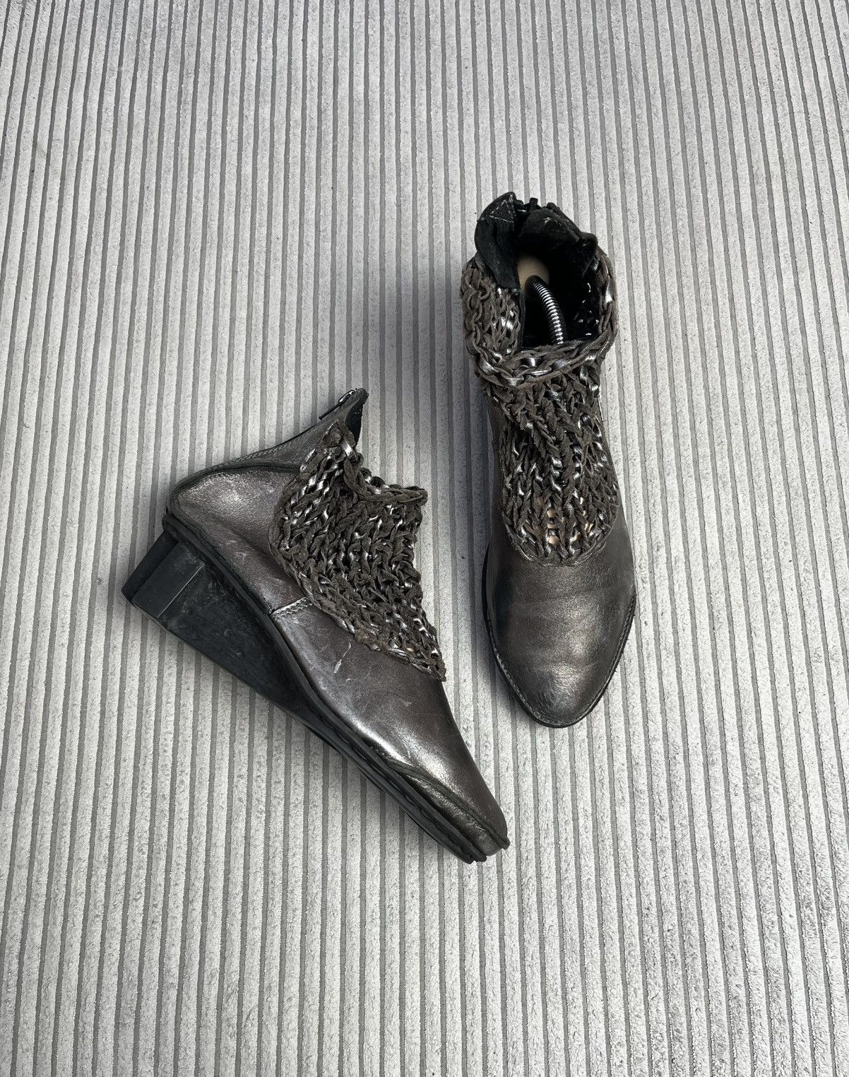 Trippen Trippen Leather Avant Garde Mesh Zip Boots 90s Size US 9 / IT 39 - 1 Thumbnail