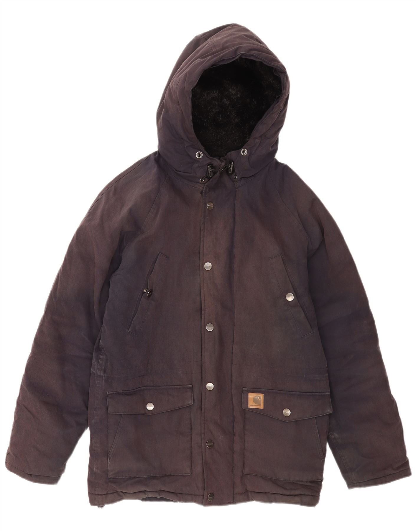 Carhartt Mens Hooded Windbreaker Jacket UK 36 Small Navy Blue Polyest Size US L / EU 52-54 / 3 - 1 Thumbnail