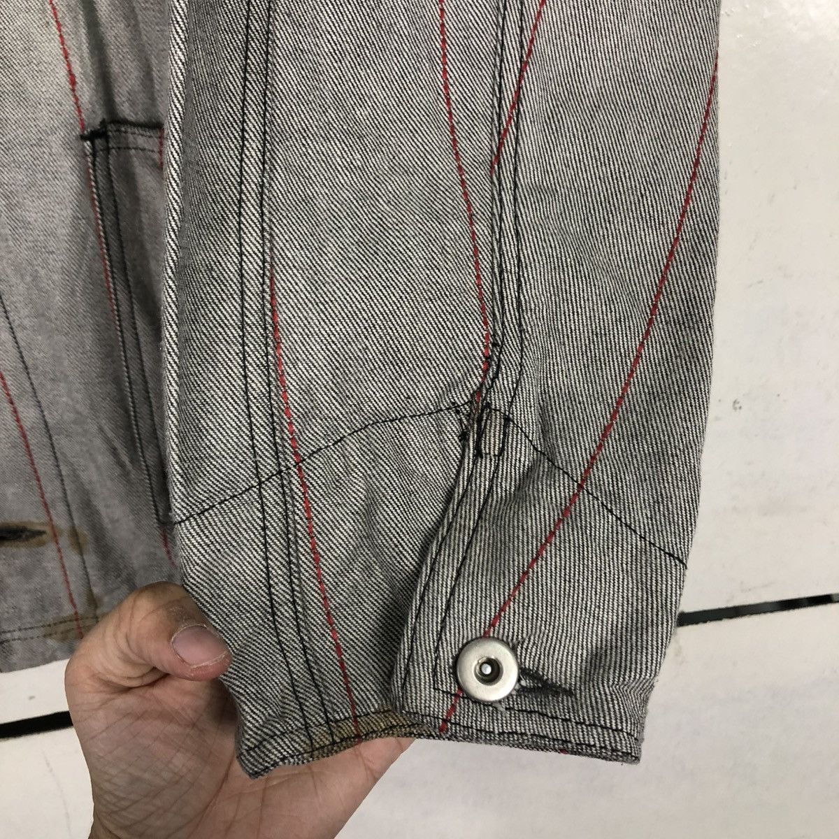 Japanese Brand VINTAGE HICKORY CHORE STRIPED JACKET ELECTRONIC ISSEYMIYAKE Size US L / EU 52-54 / 3 - 17 Thumbnail