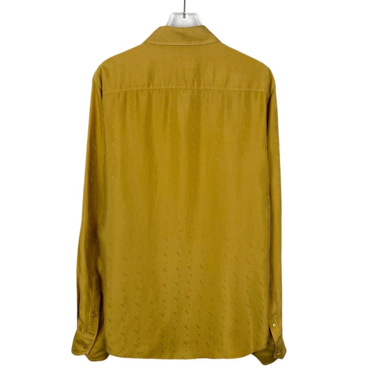Fendi Fendi Yellow Silk Long-Sleeve Shirt with Logo Monogram (Size Size XS / US 0-2 / IT 36-38 - 8 Thumbnail
