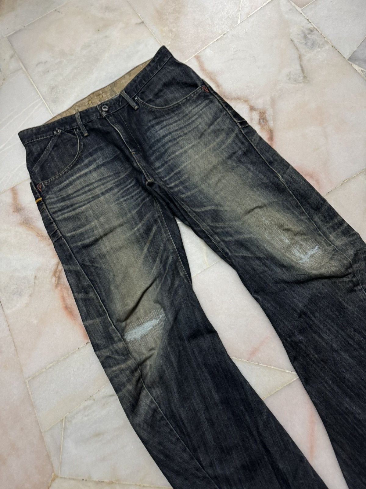 Edwin VTG EDWIN E-FUNCTION RUSTY SICK MUDPUNK WHSIKER DARK JEAN Size US 32 / EU 48 - 9 Thumbnail