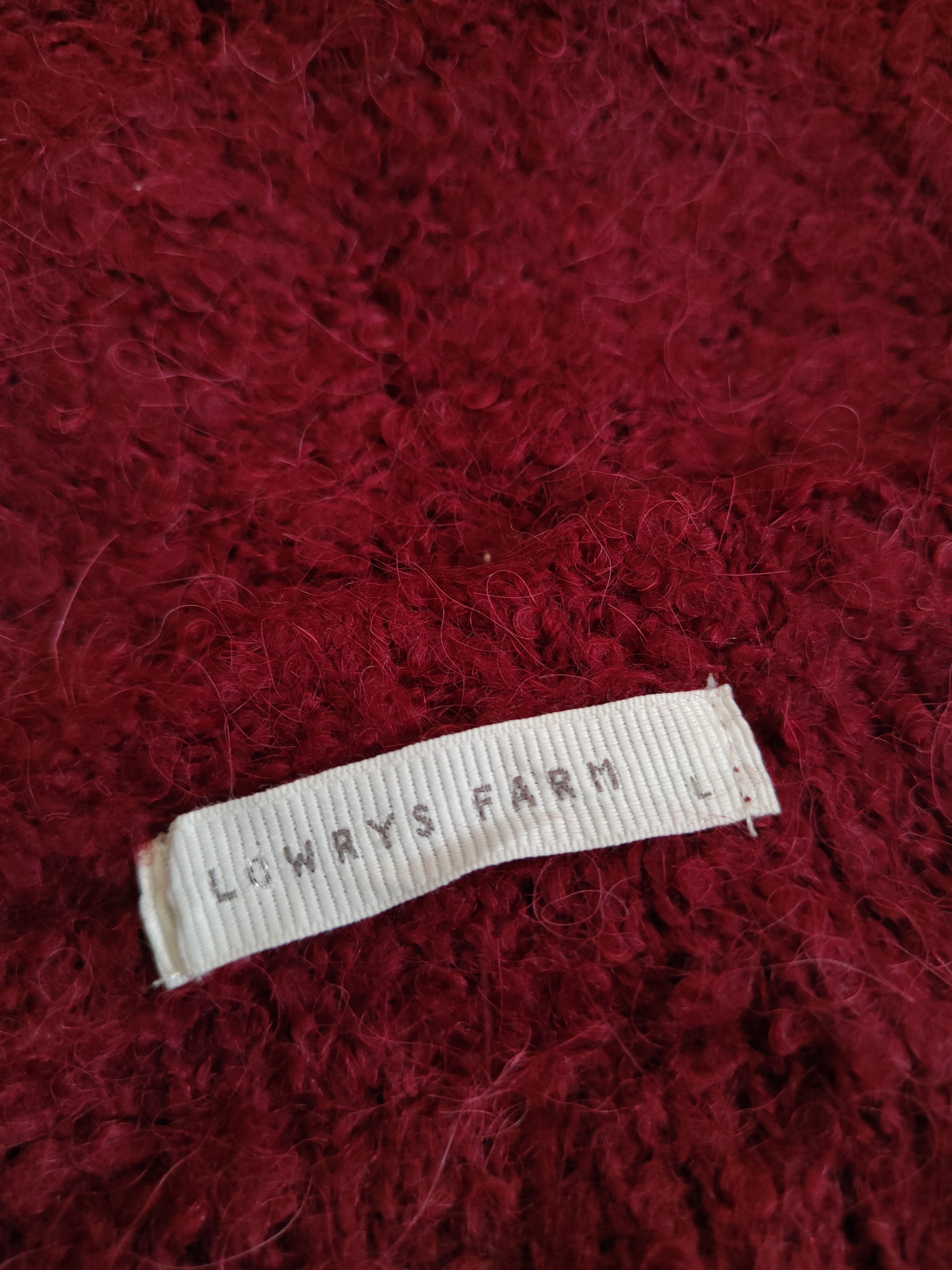 Aran Isles Knitwear Lowrys Farm Maroon Fur Mohair Knitwear #S2022 Size L / US 10 / IT 46 - 12 Thumbnail