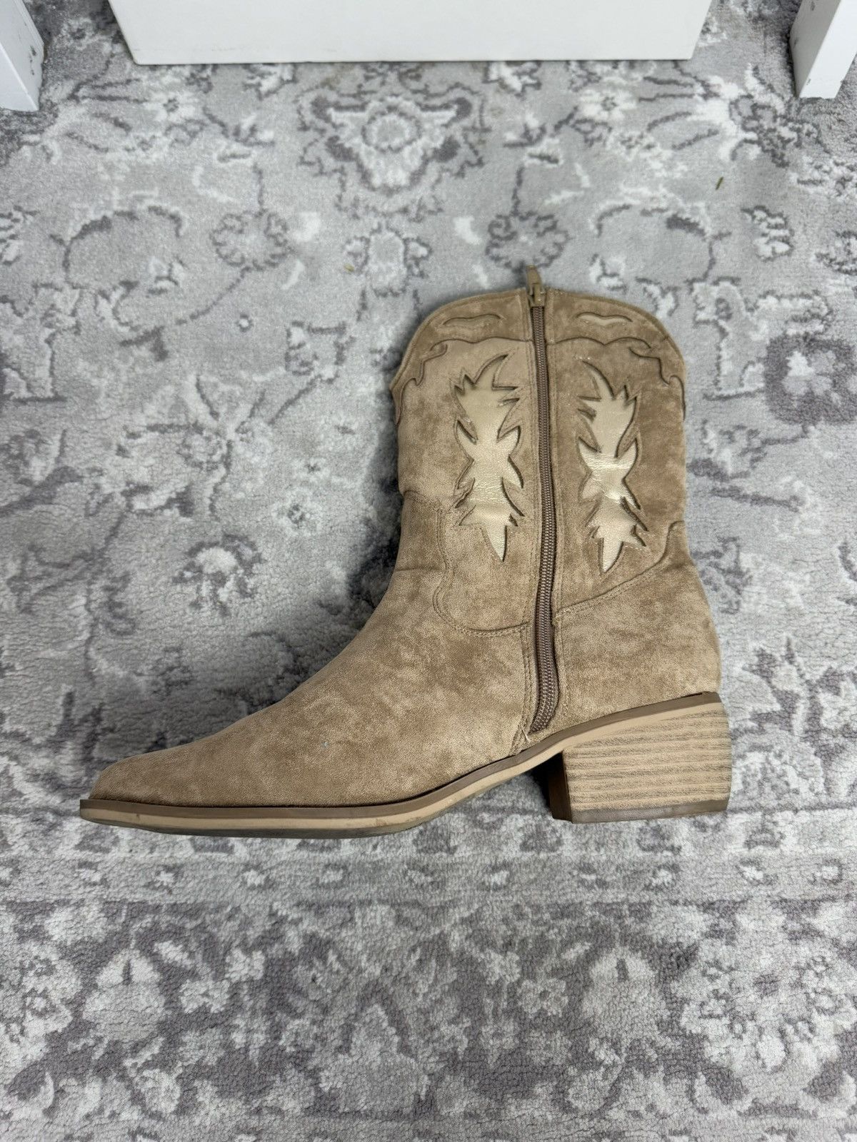 Cowboy Equipment × Vintage Vintage 90s suede cowboy boots US 7 western casual streetwear Size US 7 / EU 40 - 3 Thumbnail