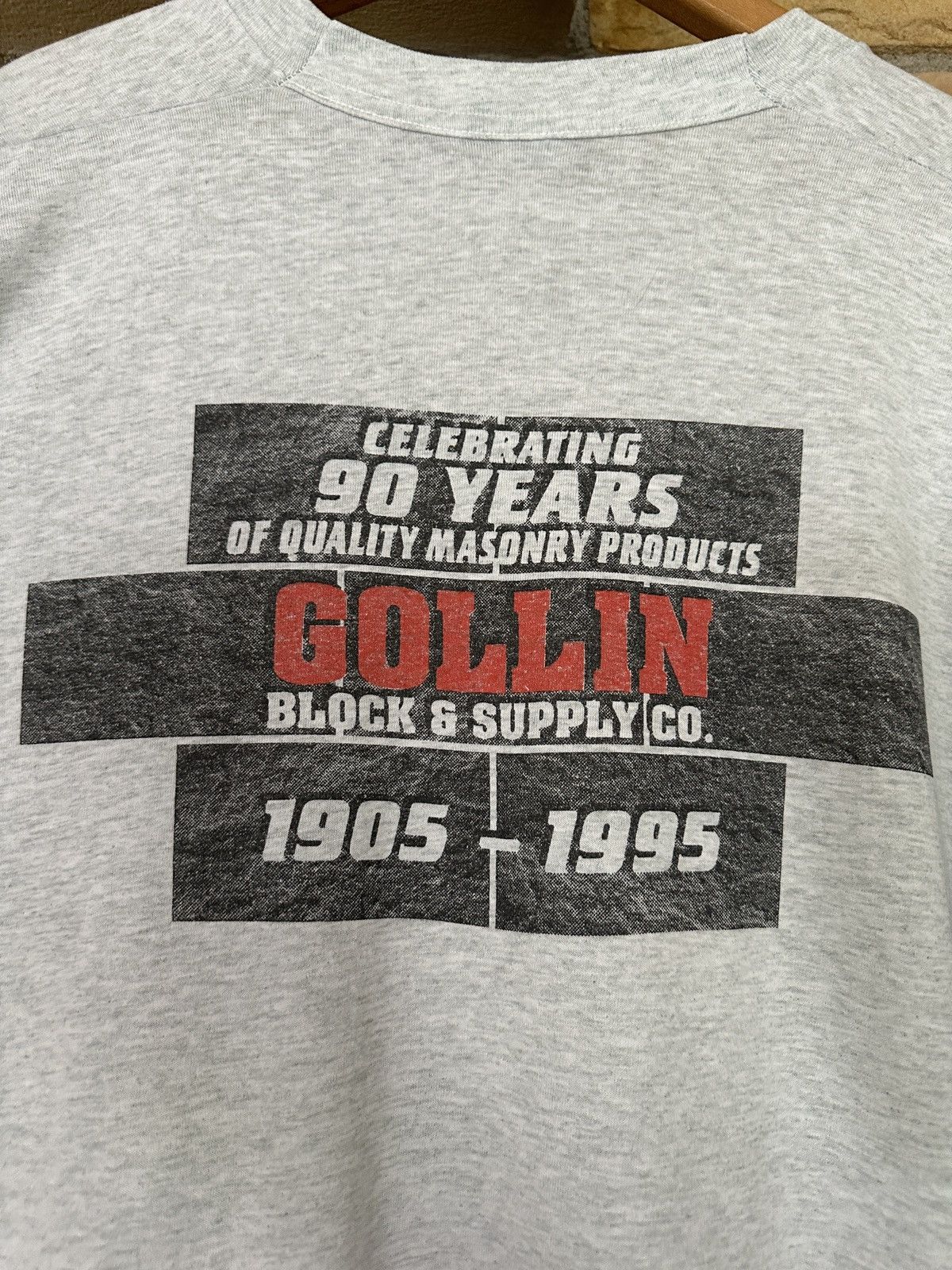 Vintage Vintage 90s Masonry Company Graphic Tee Size US XXL / EU 58 / 5 - 5 Thumbnail