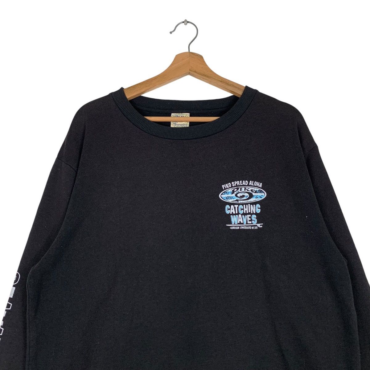 Japanese Brand PIKO Hawaiian Caching Wave Big Logo Sweatshirt #1271-C57 Size US XL / EU 56 / 4 - 4 Thumbnail