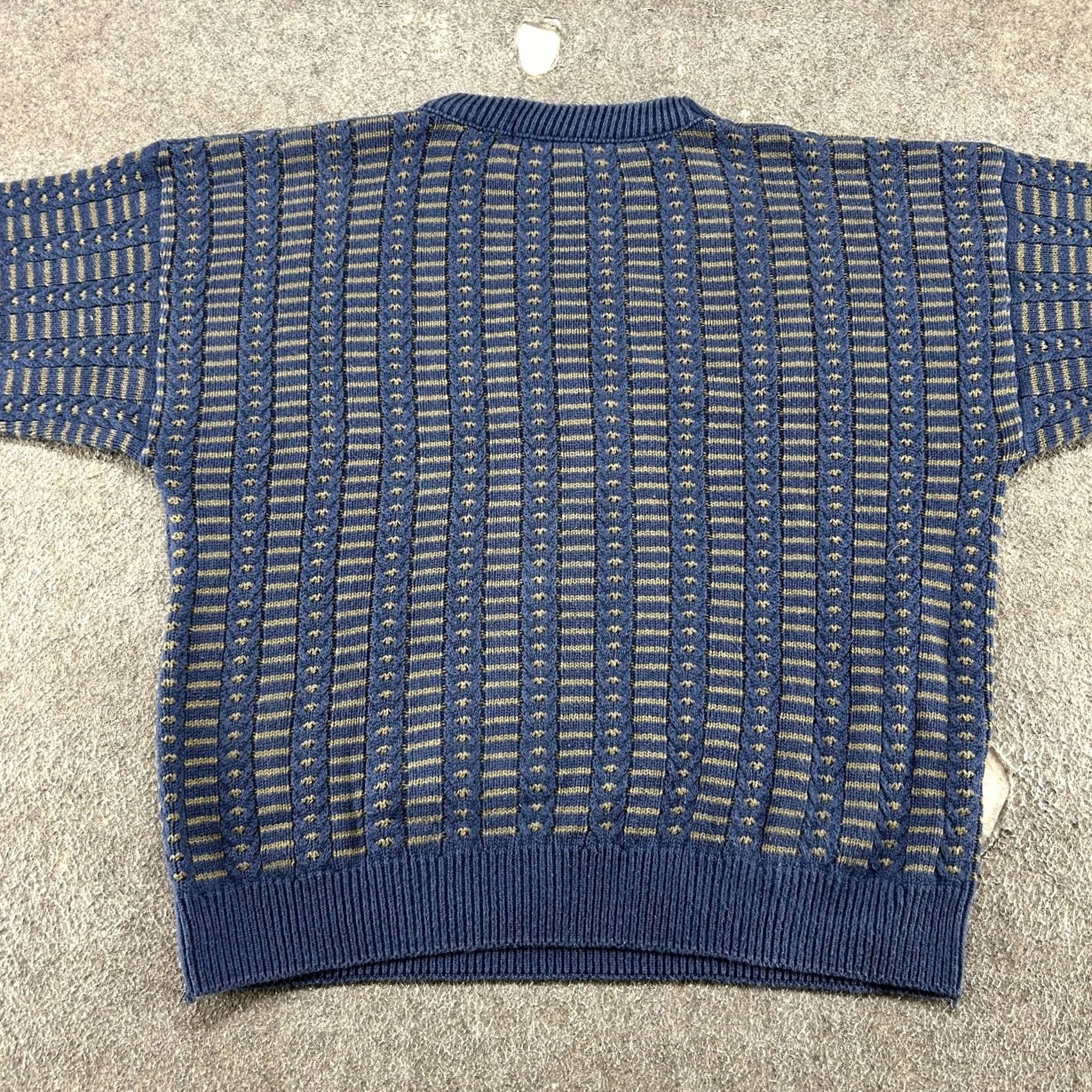 Vintage VINTAGE Savile Row Sweater Mens L Blue Green Pullover Geometric Cotton USA 90s Size US L / EU 52-54 / 3 - 7 Thumbnail