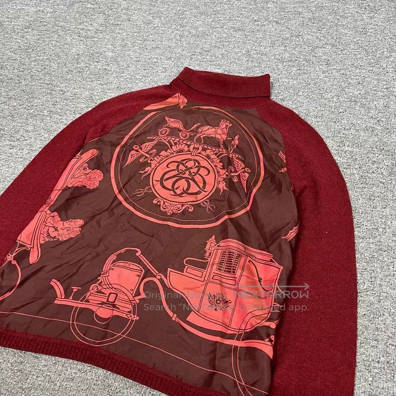 Hermes Hermes Margiela era horse-drawn carriage silk and cashmere Size M / US 6-8 / IT 42-44 - 3 Thumbnail