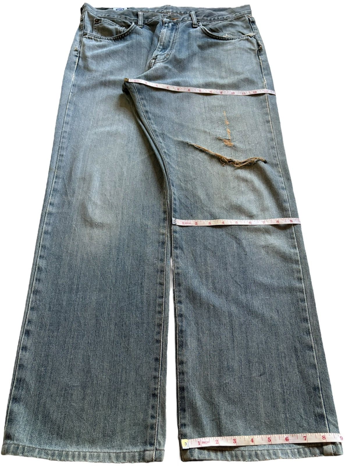 Edwin Vintage Japanese Edwin Rusty Mud Wash Ripped Baggy Jeans Size US 36 / EU 52 - 14 Thumbnail