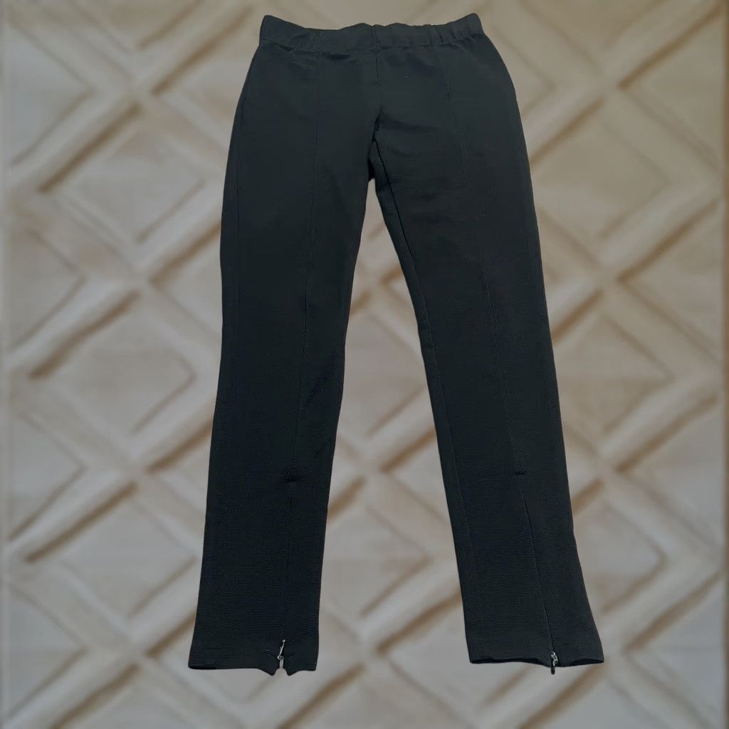 H&M H&M Tapered Ankle Zip Pants Womens S Black High Rise Stretch Casual 26x28 Size 28" / US 6 / IT 42 - 1 Thumbnail