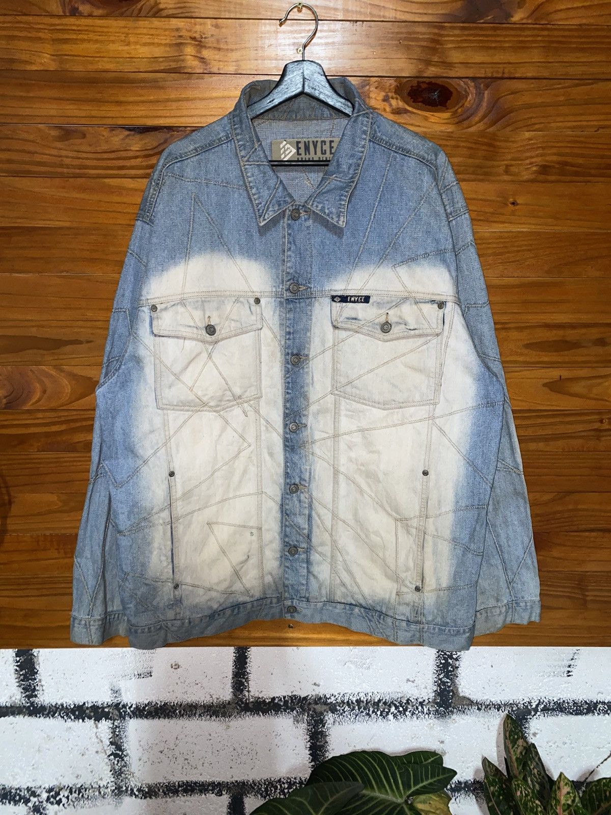 Enyce Vintage Y2K Enyce Two-Tone Contrast Stitch Denim Jacket XXL Size US XXL / EU 58 / 5 - 3 Thumbnail