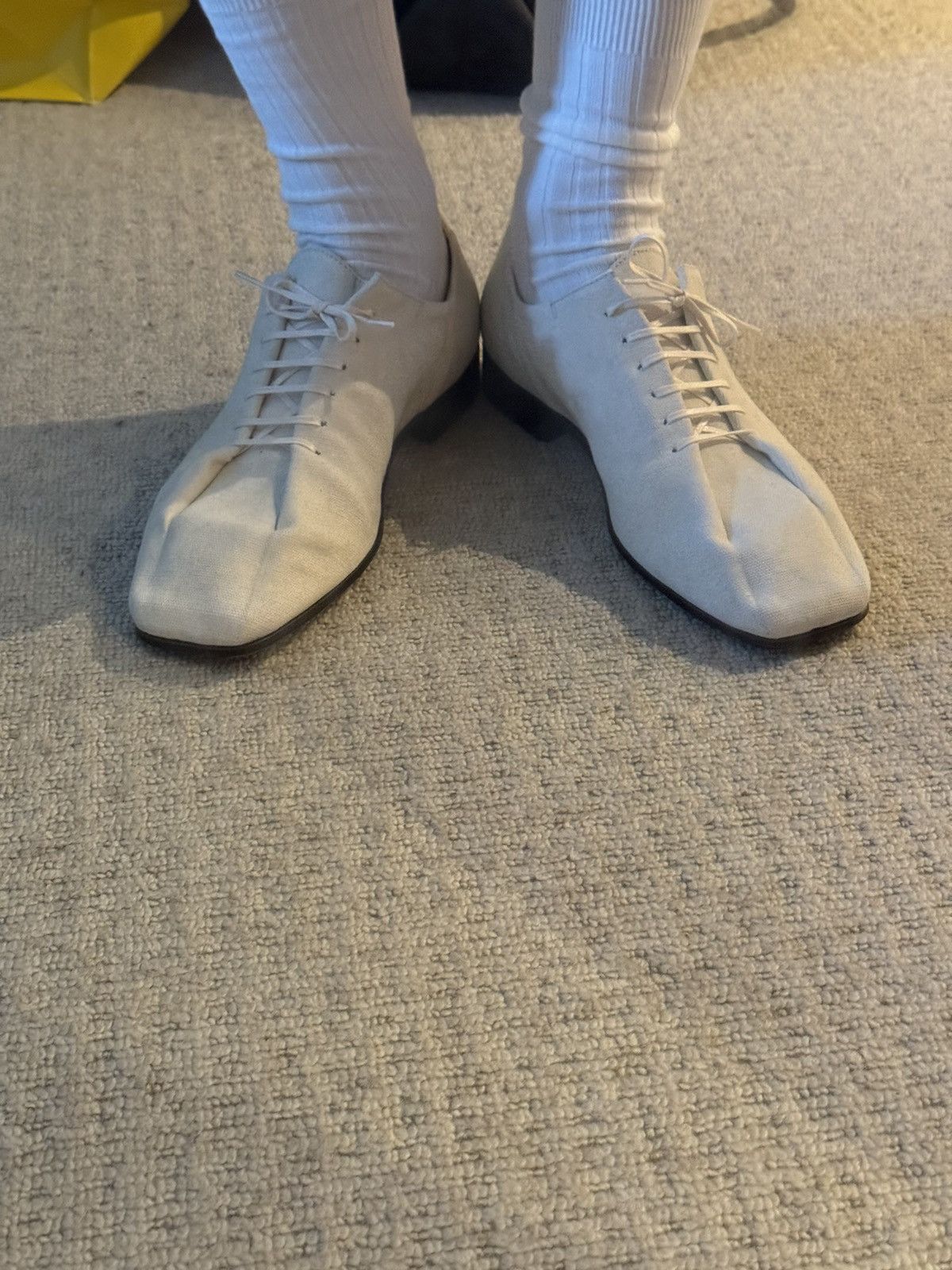 Lemaire Lemaire SOURIS CLASSIC DERBIES DIRTY WHITE EU42 US 9 Size US 9 / EU 42 - 16 Thumbnail