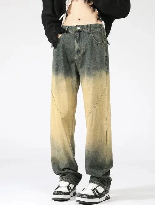 Japanese Brand nezawa x ouchi Streetwear Gradient Washed Jeans Trousers Size US 36 / EU 52 - 8 Thumbnail