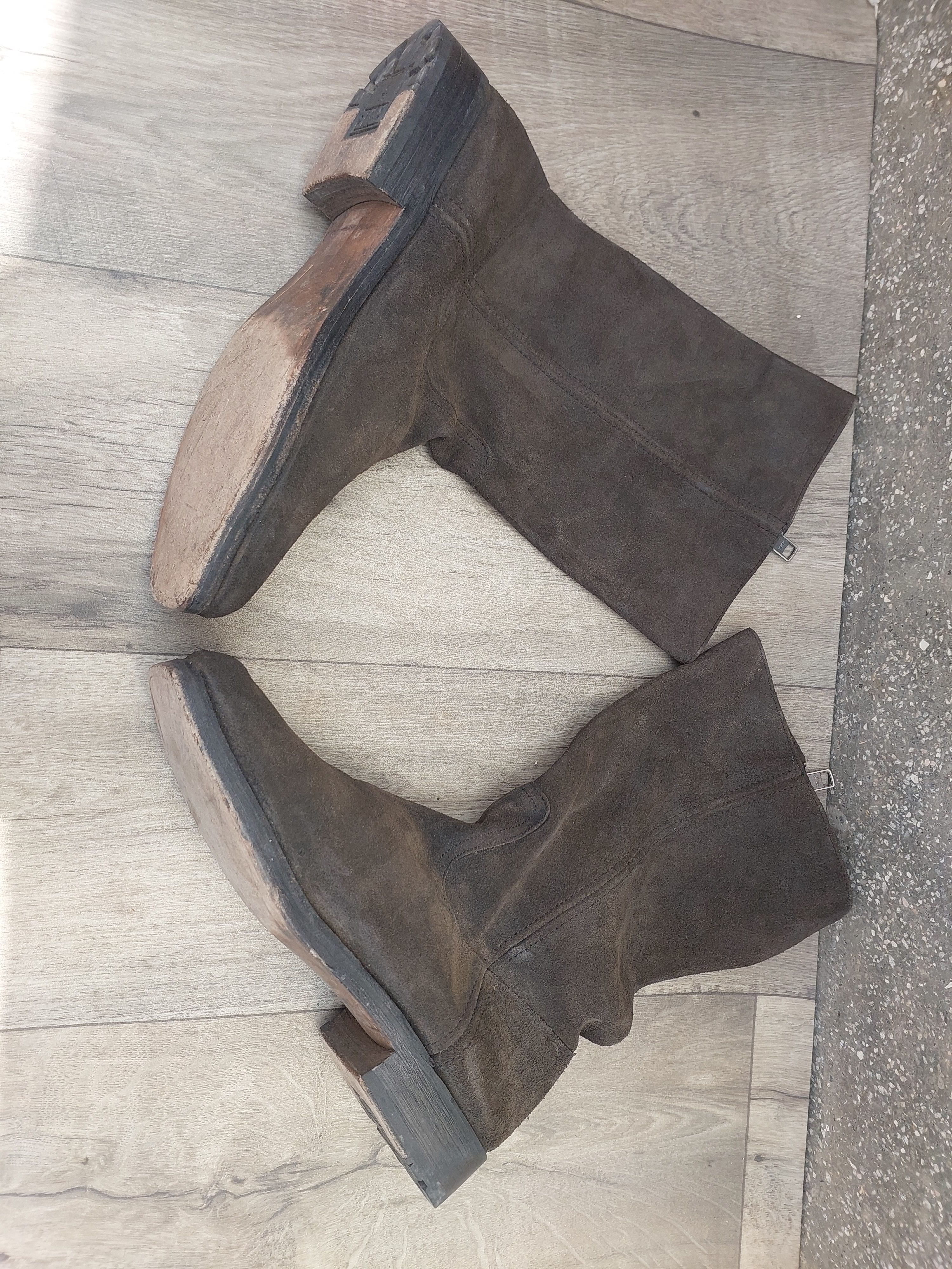 Frye FRYE Heath Square Toe Outside Zipper Moto Boots Men's 11.5 D Size US 11.5 / EU 44-45 - 6 Thumbnail