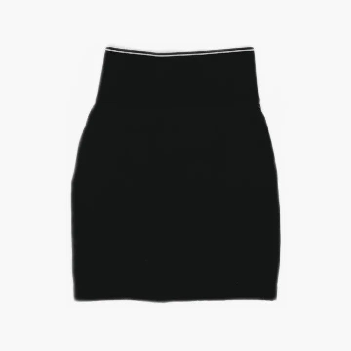 Alexander Wang Alexander Wang Black Ribbed Logo Mini Skirt - Size 22" - 3 Thumbnail