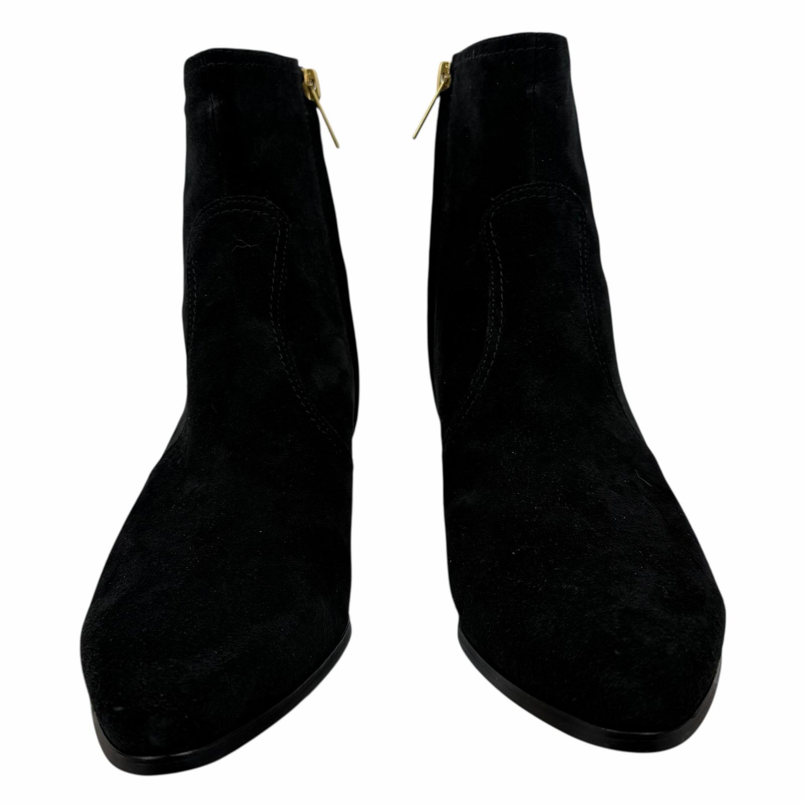 Veronica Beard Veronica Beard Ames Suede Block Heel Ankle Boots Black 8M Size US 8 / IT 38 - 4 Thumbnail