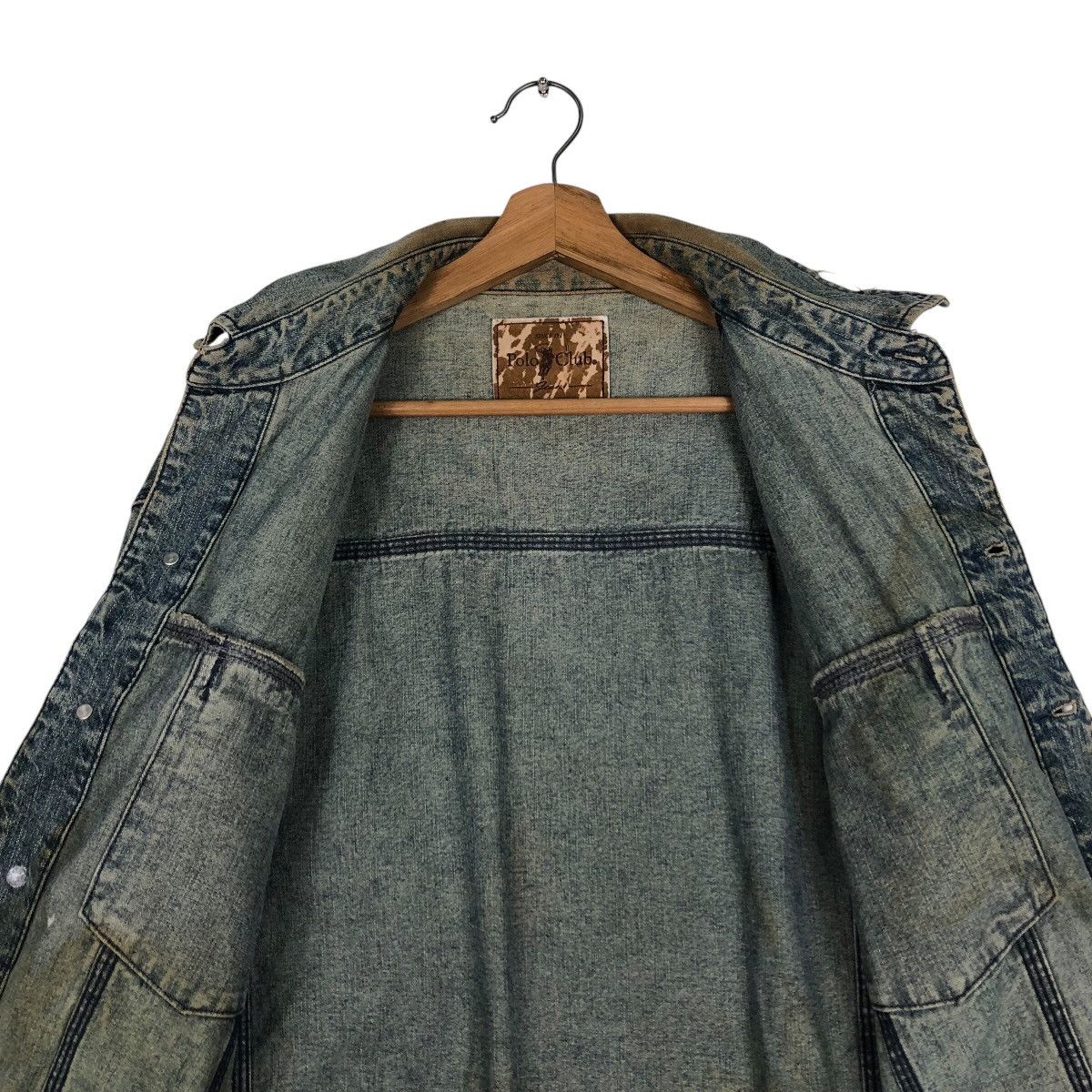 Japanese Brand 📌Vintage Trucker Denim Biker Jacket Polo Club Slant Pocket Size US L / EU 52-54 / 3 - 15 Thumbnail