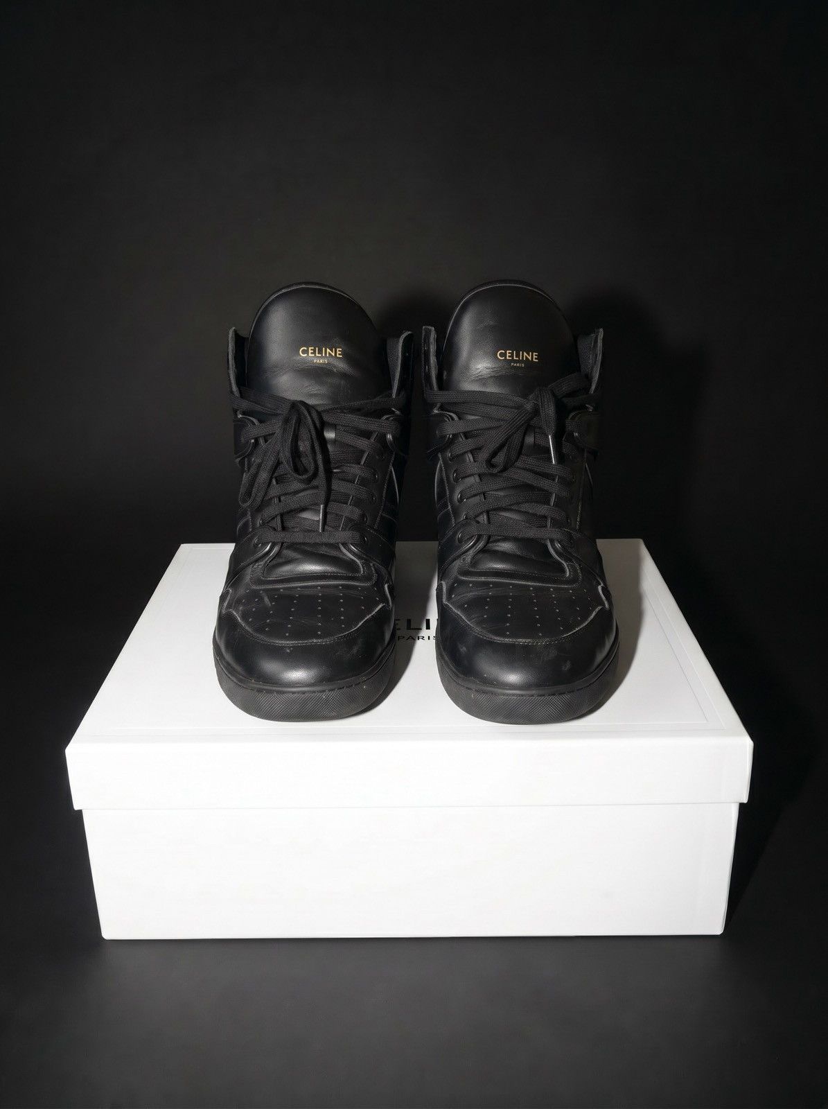 Celine Celine Calfskin Triple Black Trainer/ Hedi Slimane Size US 10 / EU 43 - 4 Thumbnail