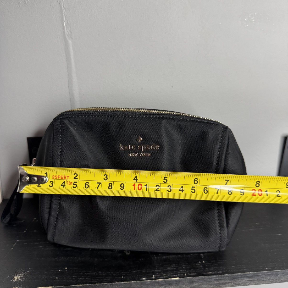 Kate Spade Kate Spade Chelsea Black Cosmetic Makeup Bag Nylon Travel Size ONE SIZE - 6 Thumbnail