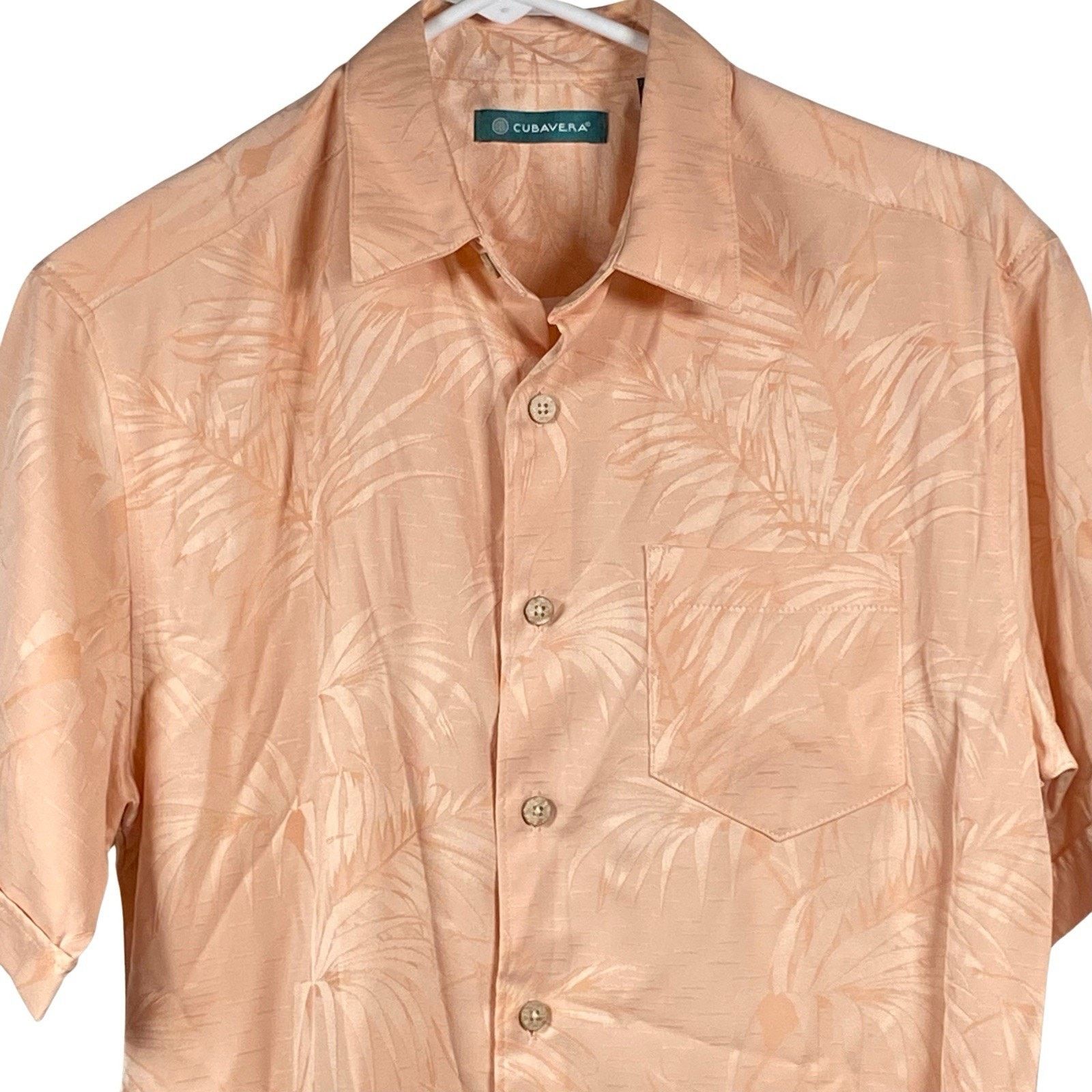 Cubavera Cubavera Shirt Men's Small Palm Leaf Print Button Up Pocket Size US S / EU 44-46 / 1 - 1 Thumbnail