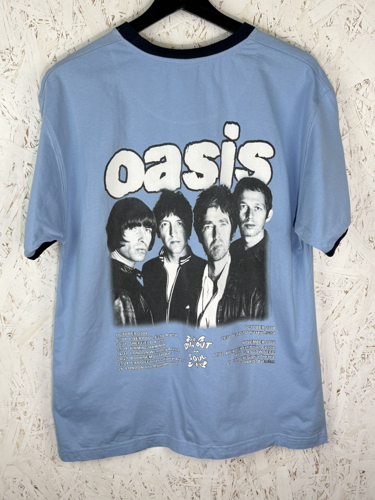 Band Tees 00s Oasis Dig Out Your Soul 2008 UK EU Tour T-Shirt Blue M Size US M / EU 48-50 / 2 - 4 Thumbnail